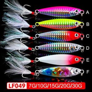 Lot 6pcs Jigging Lead Fish 7-30g Metal Fishing Lure 6 Color Jig Hard Bait Tackle